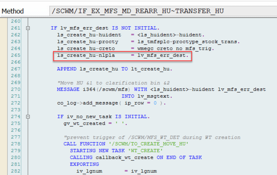 SAP EWM MFS rearrange multi-depth 27